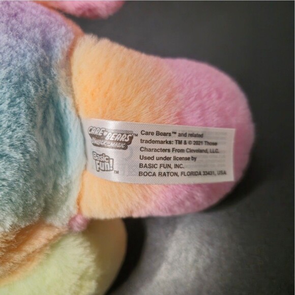 Care Bears Togetherness Bear 14" Plush Rainbow Fur Love All Belly Badge - Picture 5 of 7